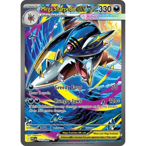 Mega Sharpedo ex (127/094) (ME02: Phantasmal Flames) - PokéBox Australia