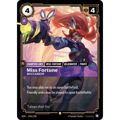 Miss Fortune - Buccaneer (Alternate Art) (193a/298) (Origins) - PokéBox Australia