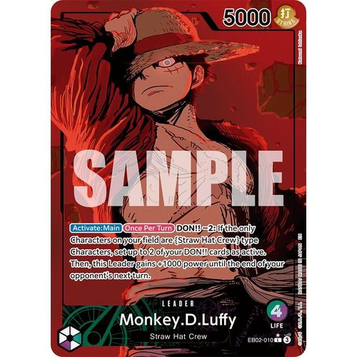 Monkey.D.Luffy (010) (Alternate Art) (EB02 - 010) (Extra Booster: Anime 25th Collection) - PokéBox Australia