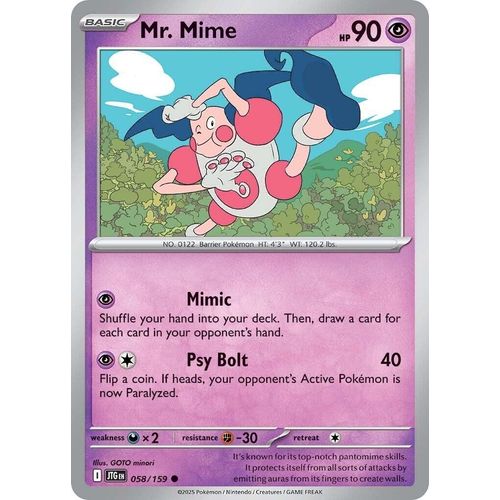 Mr. Mime (058/159) (SV09: Journey Together) - PokéBox Australia