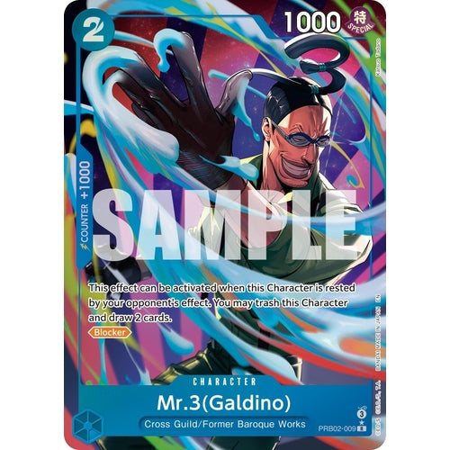 Mr.3(Galdino) - PRB02 - 009 (Alternate Art) (PRB02 - 009) (Premium Booster - The Best - Vol. 2) - PokéBox Australia