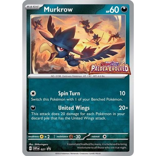 Murkrow - 021 (Prerelease) (021) (SV: Scarlet & Violet Promo Cards) - PokéBox Australia
