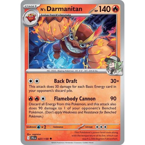 N's Darmanitan (027/159) (SV09: Journey Together) - PokéBox Australia