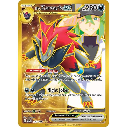 N's Zoroark ex (189/159) (SV09: Journey Together)