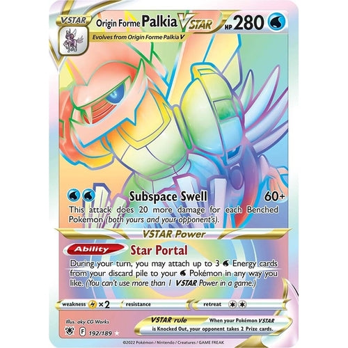 Origin Forme Palkia VSTAR (Secret) (192) (192/189) (SWSH10: Astral Radiance) - PokéBox Australia