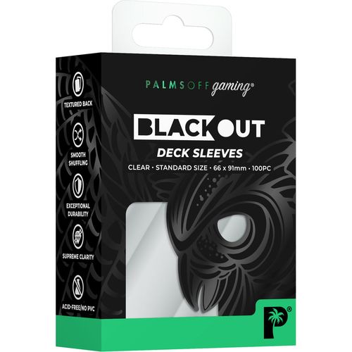Palms Off Gaming - Clear - Standard Blackout Deck Sleeves - PokéBox Australia