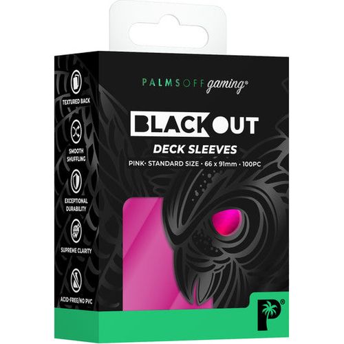 Palms Off Gaming - Pink - Standard Blackout Deck Sleeves - PokéBox Australia