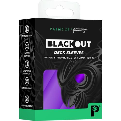 Palms Off Gaming - Purple - Standard Blackout Deck Sleeves - PokéBox Australia