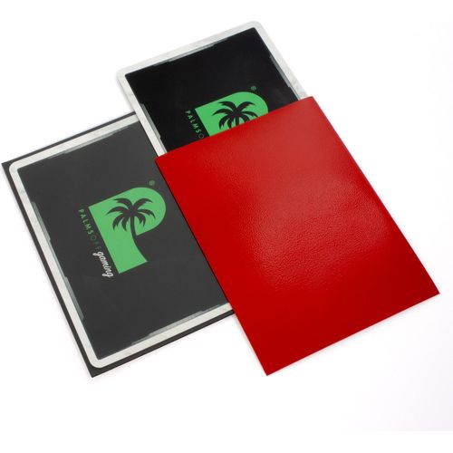 Palms Off Gaming - Red - Standard Blackout Deck Sleeves - PokéBox Australia