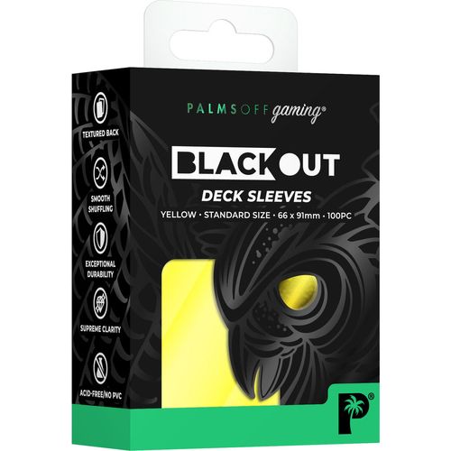 Palms Off Gaming - Yellow - Standard Blackout Deck Sleeves - PokéBox Australia