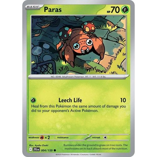 Paras (004/159) (SV09: Journey Together) - PokéBox Australia