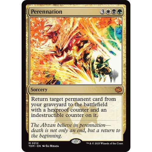 Perennation (212) (Promo Pack: Tarkir: Dragonstorm) - PokéBox Australia