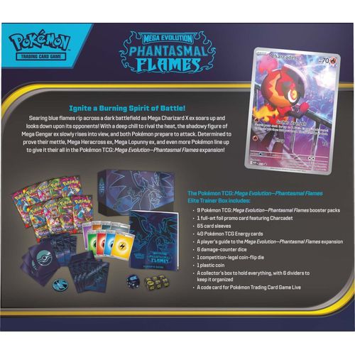 Pokemon TCG: Mega Evolution ME02 - Phantasmal Flames Elite Trainer Box (ETB) - PokéBox Australia