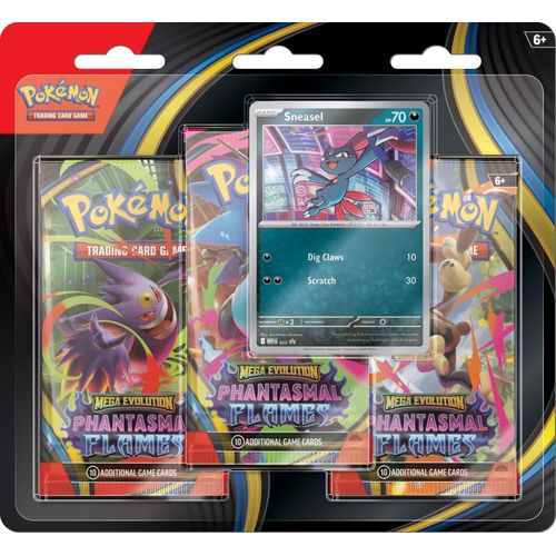 Pokemon TCG: Mega Evolution ME02 - Phantasmal Flames Three Booster Blister - PokéBox Australia