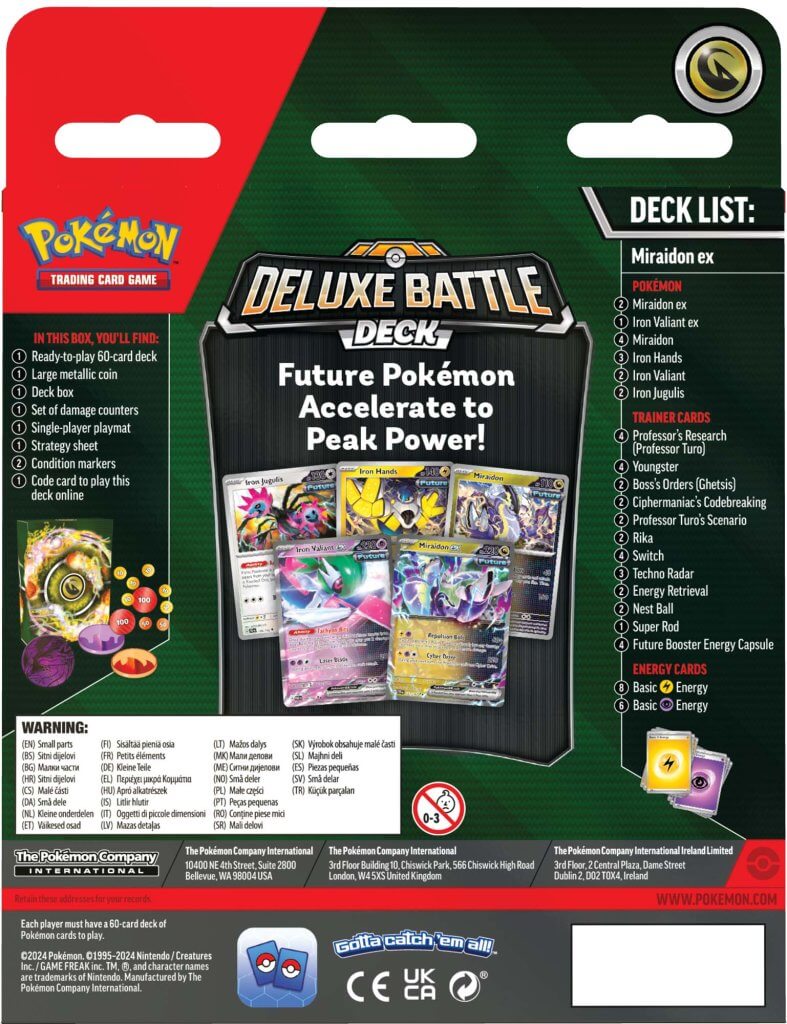 POKÉMON TCG Miraidon ex Deluxe Battle Deck - PokéBox Australia