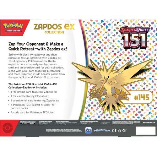 POKÉMON TCG Scarlet & Violet 151 Collection—Zapdos ex - PokéBox Australia