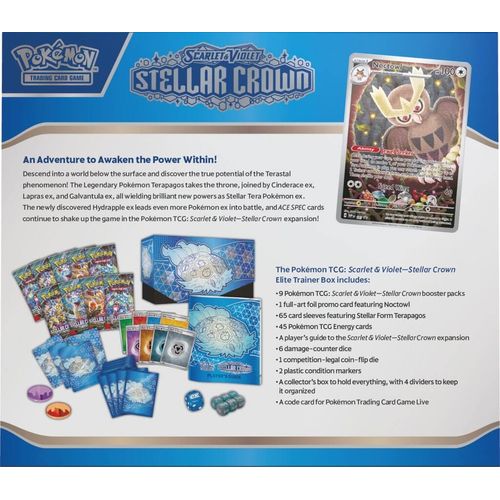 POKÉMON TCG Scarlet & Violet 7: Stellar Crown Elite Trainer Box (ETB) - PokéBox Australia