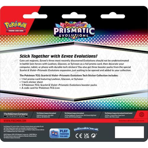 POKÉMON TCG Scarlet & Violet 8.5: Prismatic Evolutions Tech Sticker Collection - PokéBox Australia