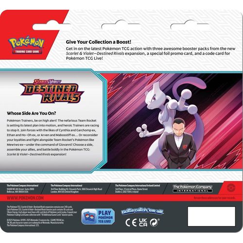 POKÉMON TCG Scarlet & Violet: Destined Rivals Three Booster Blister - PokéBox Australia