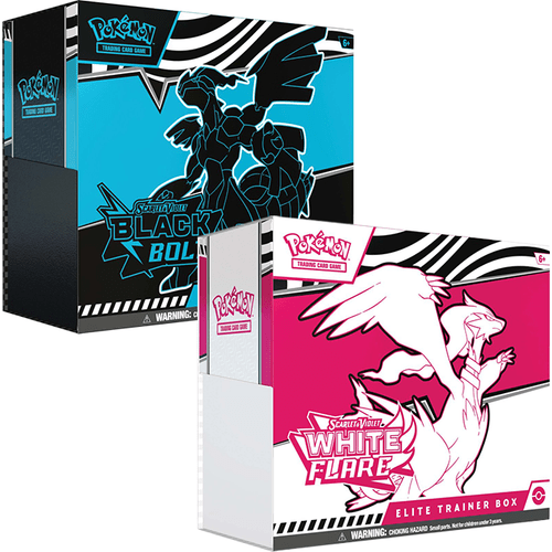 Pokémon TCG: Scarlet & Violet—Black Bolt & White Flare Elite Trainer Box (Pair - ETB) - PokéBox Australia
