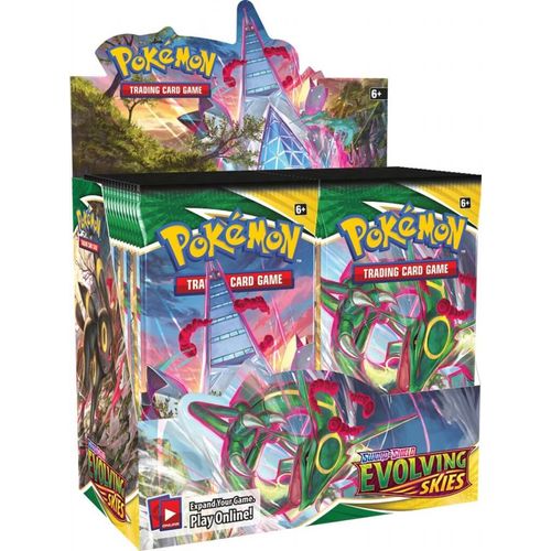 POKEMON TCG Sword and Shield Evolving Skies Booster Box X6 Case - PokéBox Australia