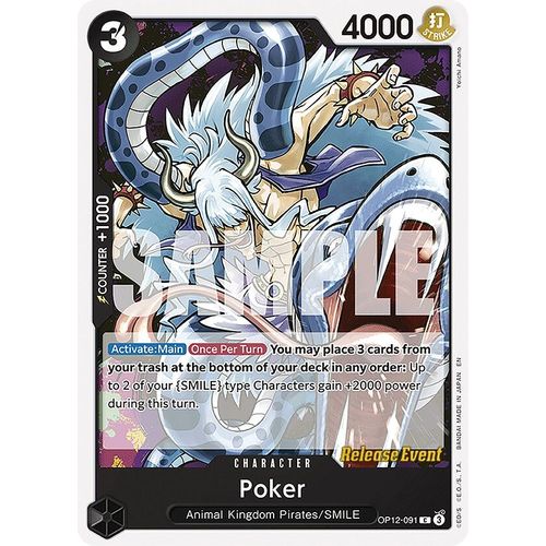Poker (OP12 - 091) (Legacy of the Master Release Event Cards) - PokéBox Australia