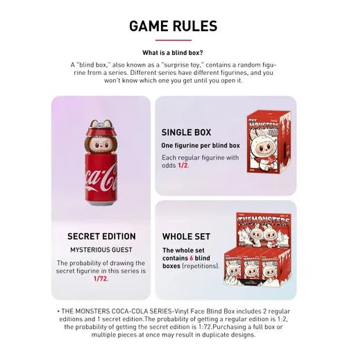 POP MART: THE MONSTERS - Coca Cola Series: Vinyl Face Blind Box - PokéBox Australia