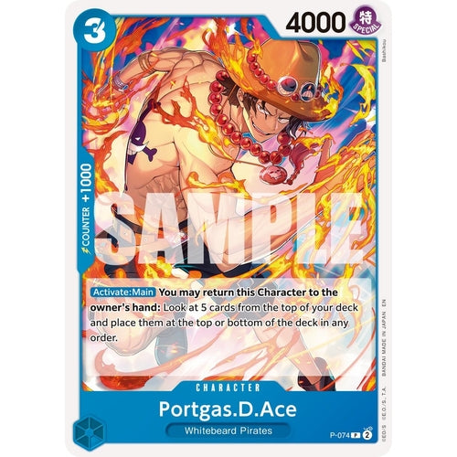 Portgas.D.Ace - P - 074 (Pirate Foil) (P - 074) (Premium Booster - The Best - Vol. 2) - PokéBox Australia