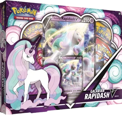 Pokemon TCG: Galarian Rapidash V Collection Box - PokéBox Australia