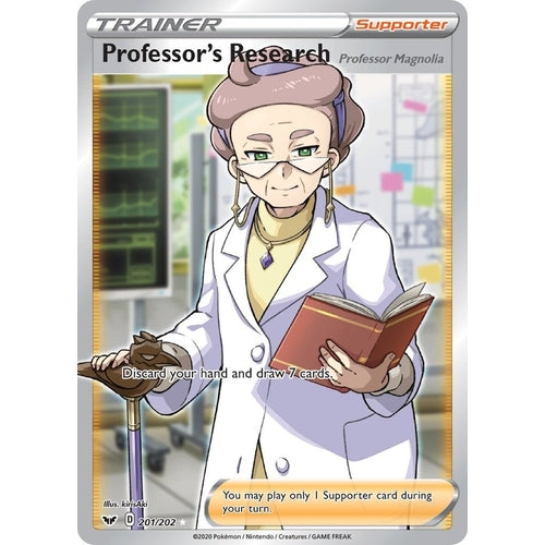 Professor's Research (Full Art) (201/202) (SWSH01: Sword & Shield Base Set) - PokéBox Australia