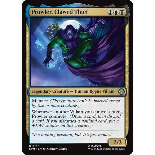 Prowler, Clawed Thief (138) (Marvel's Spider - Man) - PokéBox Australia