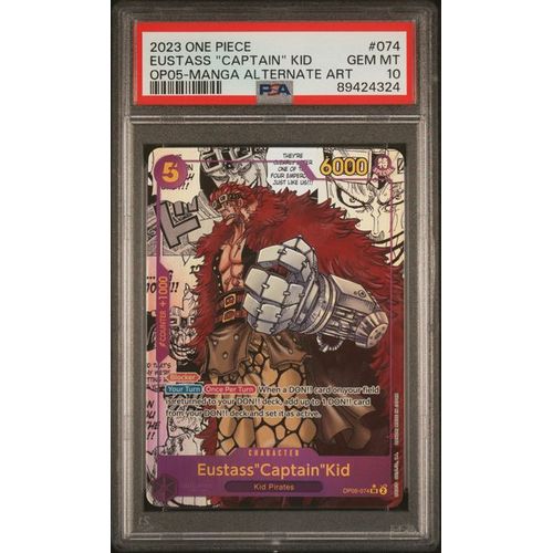 PSA 10 Eustass "Captain" Kid Manga Alternate Art OP05 - 074 - 2023 One Piece Card Game Awakening Of The New Era 4324 - PokéBox Australia