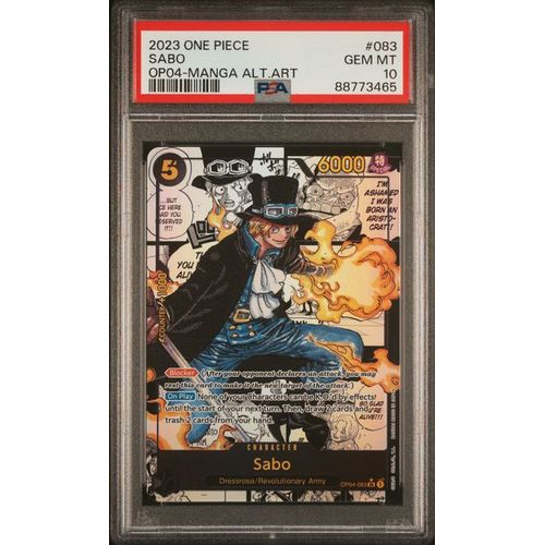 PSA 10 Sabo Manga Alternate Art OP04-083 - 2023 One Piece Card Game Ki