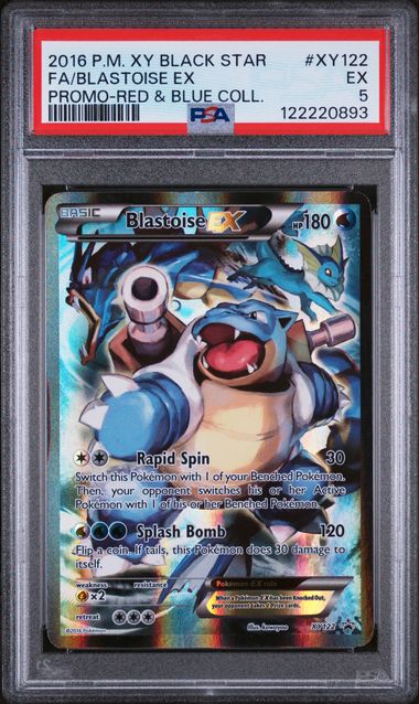 PSA EX 5 - FA/BLASTOISE EX PROMO - RED & BLUE COLL. 2016 POKEMON XY BLACK STAR PROMO - PokéBox Australia