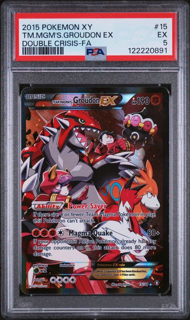 PSA EX 5 - TM.MGM'S.GROUDON EX DOUBLE CRISIS - FA 2015 POKEMON XY DOUBLE CRISIS - PokéBox Australia