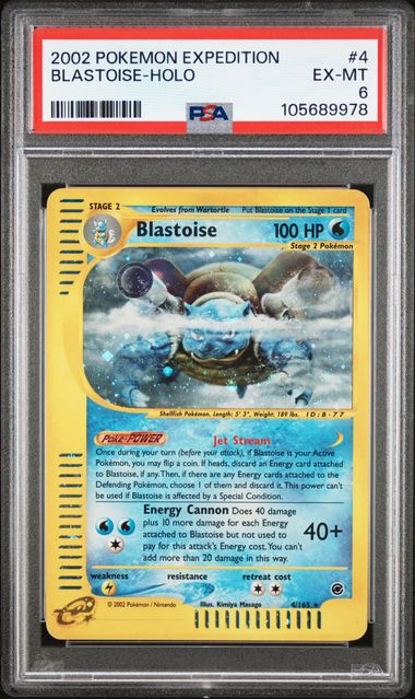 PSA EX - MT 6 - BLASTOISE - HOLO 2002 POKEMON EXPEDITION - PokéBox Australia