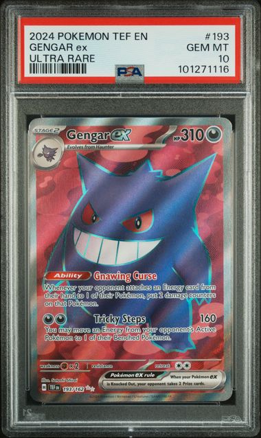 PSA GEM MT 10 - GENGAR ex ULTRA RARE 2024 POKEMON TEF EN - TEMPORAL FORCES - PokéBox Australia