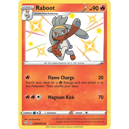 Raboot (SV016/SV122) (Shining Fates: Shiny Vault) - PokéBox Australia