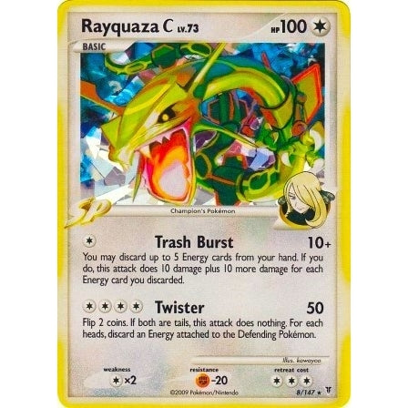 Rayquaza C - 8/147 (Cracked Ice) (008/147) (Miscellaneous Cards & Products) - PokéBox Australia