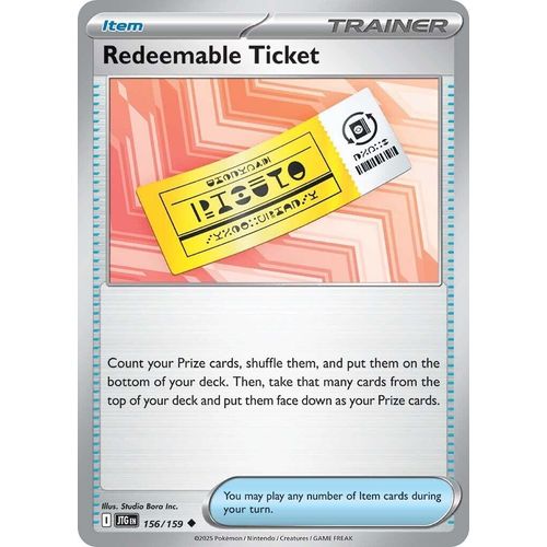 Redeemable Ticket (156/159) (SV09: Journey Together) - PokéBox Australia