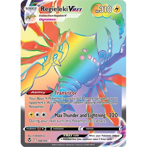 Regieleki VMAX (Secret) (198/195) (SWSH12: Silver Tempest) - PokéBox Australia