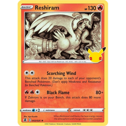 Reshiram (002/025) (Celebrations) - PokéBox Australia