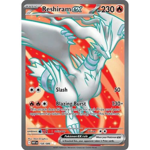 Reshiram ex (158/086) (SV: White Flare) - PokéBox Australia