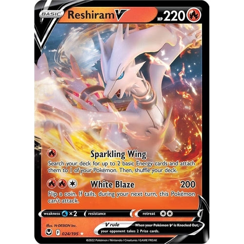 Reshiram V (024/195) (SWSH12: Silver Tempest) - PokéBox Australia