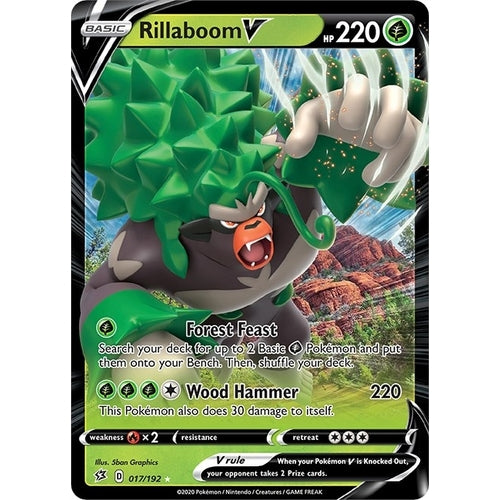 Rillaboom V (017/192) (SWSH02: Rebel Clash) - PokéBox Australia