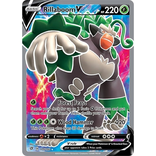 Rillaboom V (Full Art) (175/192) (SWSH02: Rebel Clash) - PokéBox Australia