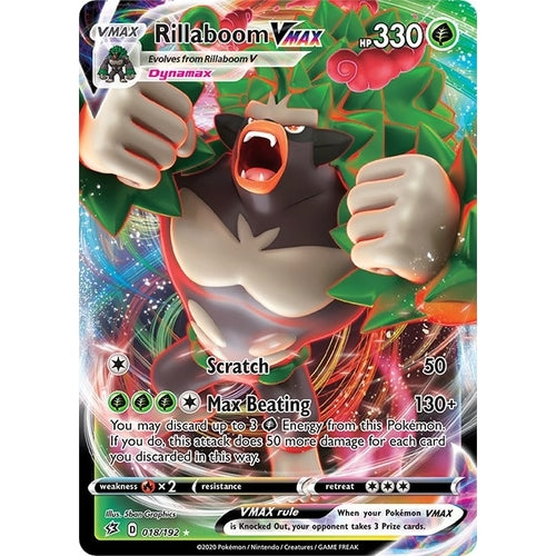 Rillaboom VMAX (018/192) (SWSH02: Rebel Clash) - PokéBox Australia