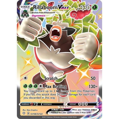Rillaboom VMAX (SV106/SV122) (Shining Fates: Shiny Vault) - PokéBox Australia