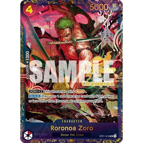 Roronoa Zoro (CS 25 - 26 1st Place) (ST21 - 015) (One Piece Promotion Cards) - PokéBox Australia