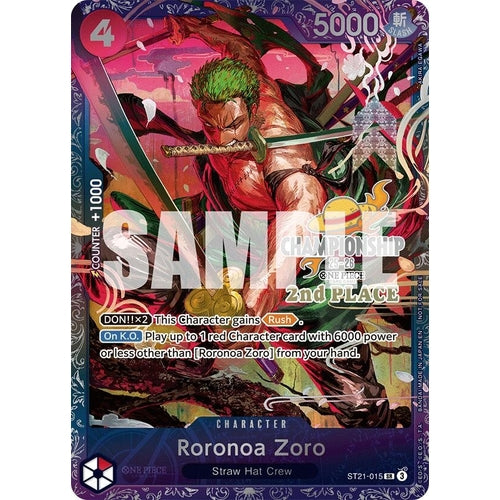 Roronoa Zoro (CS 25 - 26 2nd Place) (ST21 - 015) (One Piece Promotion Cards) - PokéBox Australia